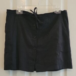 CAbi Black Button-Front Skort